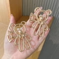 thumbnail image 5 of Fiudx Elegancia En Diseño Oso y Clip Metálico En Diamantes de Imitación, Accesorio En Cabello y Brillo Artificial, Aleación Duradera, Ideal En Fiestas y Bodas, Moda Femenina, Portátil y Reutilizable., 5 of 5