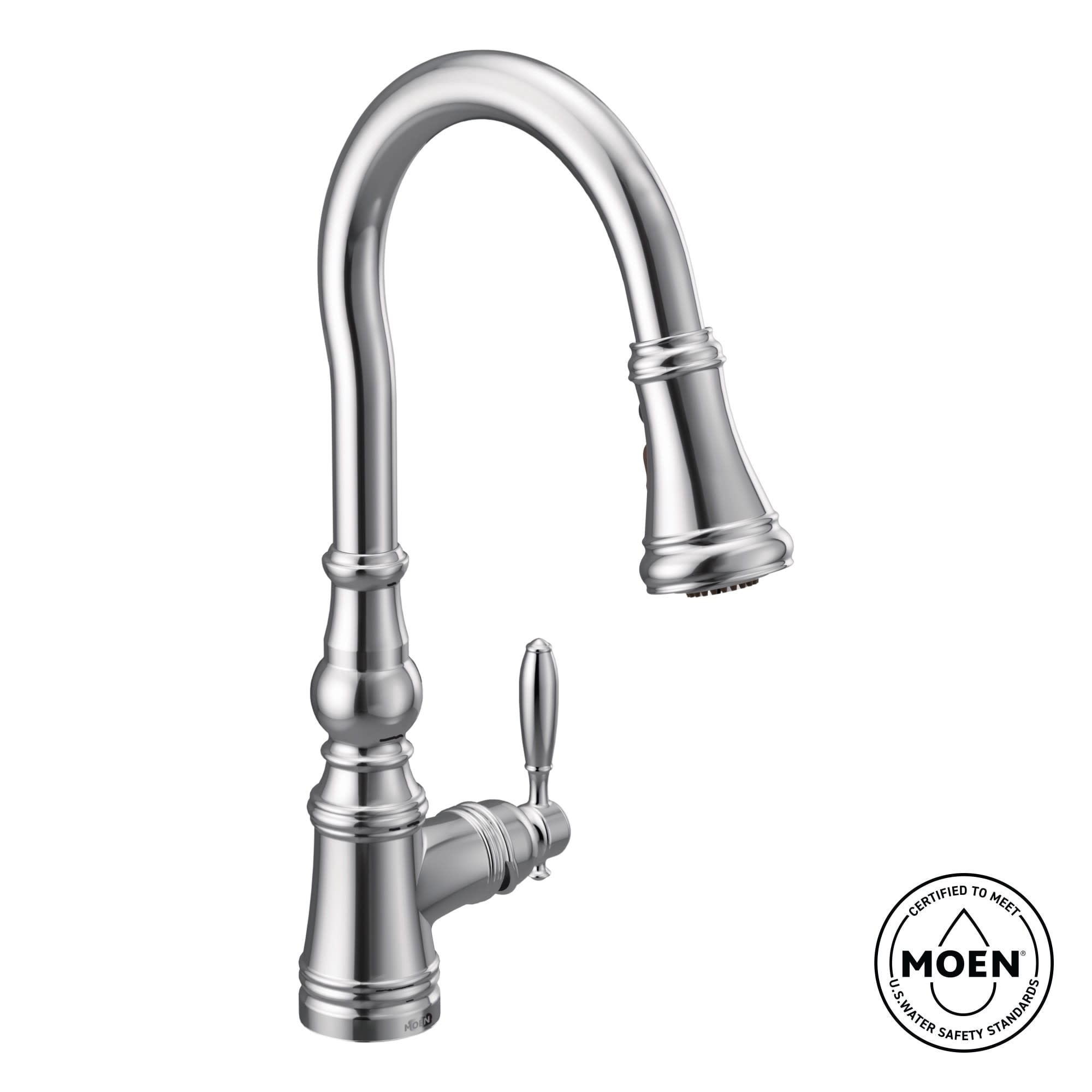 Moen S73004 Weymouth 1.5 GPM Single Hole Pull Down Kitchen Faucet - Chrome