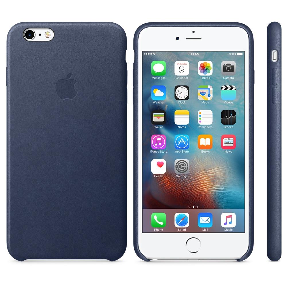 Apple Leather Case for iPhone 6s Plus and iPhone 6 Plus - Midnight Blue - image 4 of 9