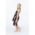 thumbnail image 4 of Girl Hawaiian Halter Dress in Pink Black Hibiscus Vine Size 10, 4 of 5