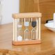 thumbnail image 1 of Temporizador de arena de madera 3 en 1, minireloj de arena para cepillarse los dientes, estilo de cocina, 2 temporizadores de cocina, 1 of 5