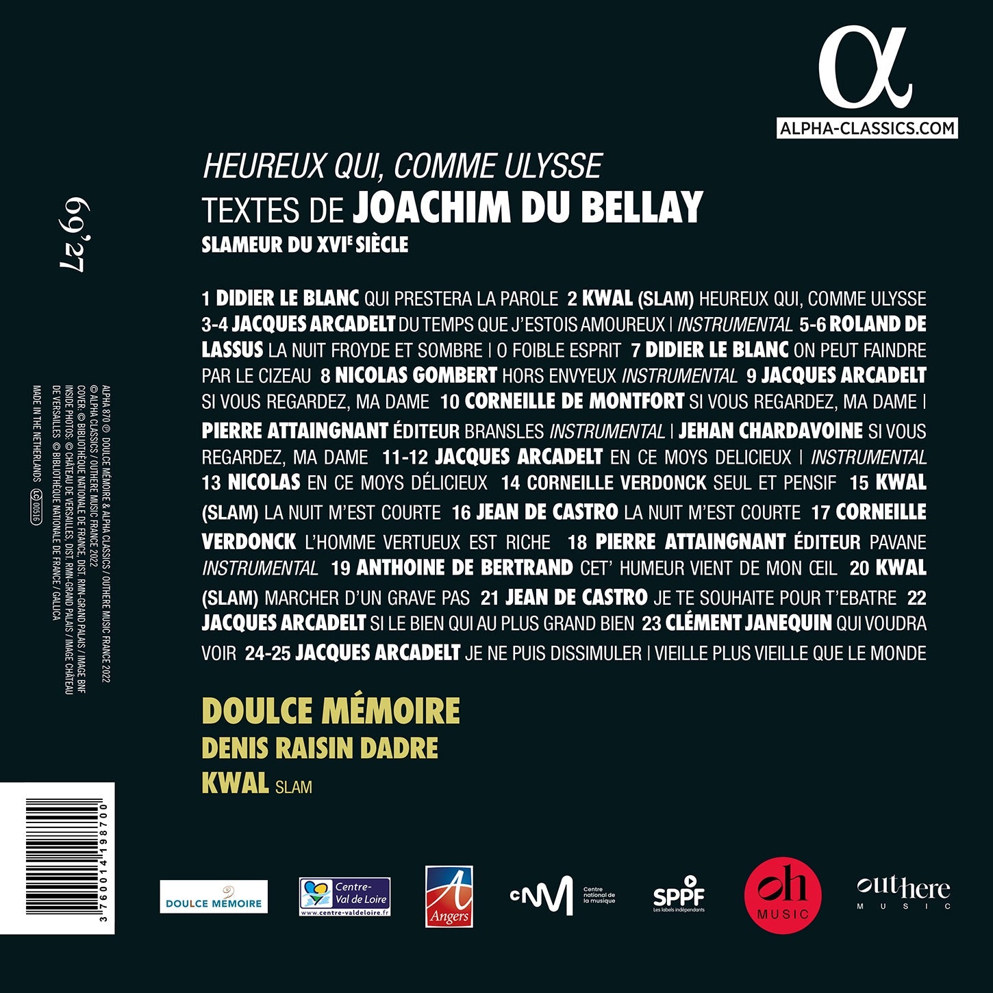Various Artists - Heureux Qui Comme Ulysse - Music & Performance - CD