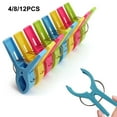 Beach Towel Clips for Sunbed Lounger and Laundry 4 Pack Bright Colors