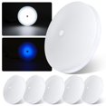 thumbnail image 1 of Luz LED de techo tipo domo acegoo de 11,4 cm, 12 V, CRI90+, paquete de 6, luz nocturna azul, 1 of 9