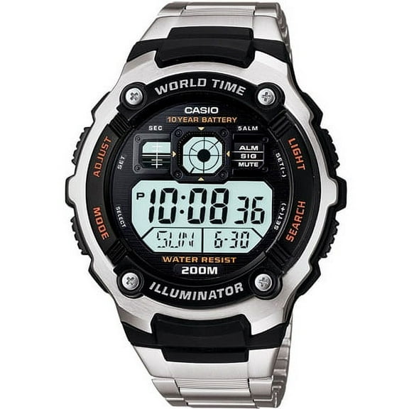 Casio Men's World Time Digital Sport Watches AE2000W