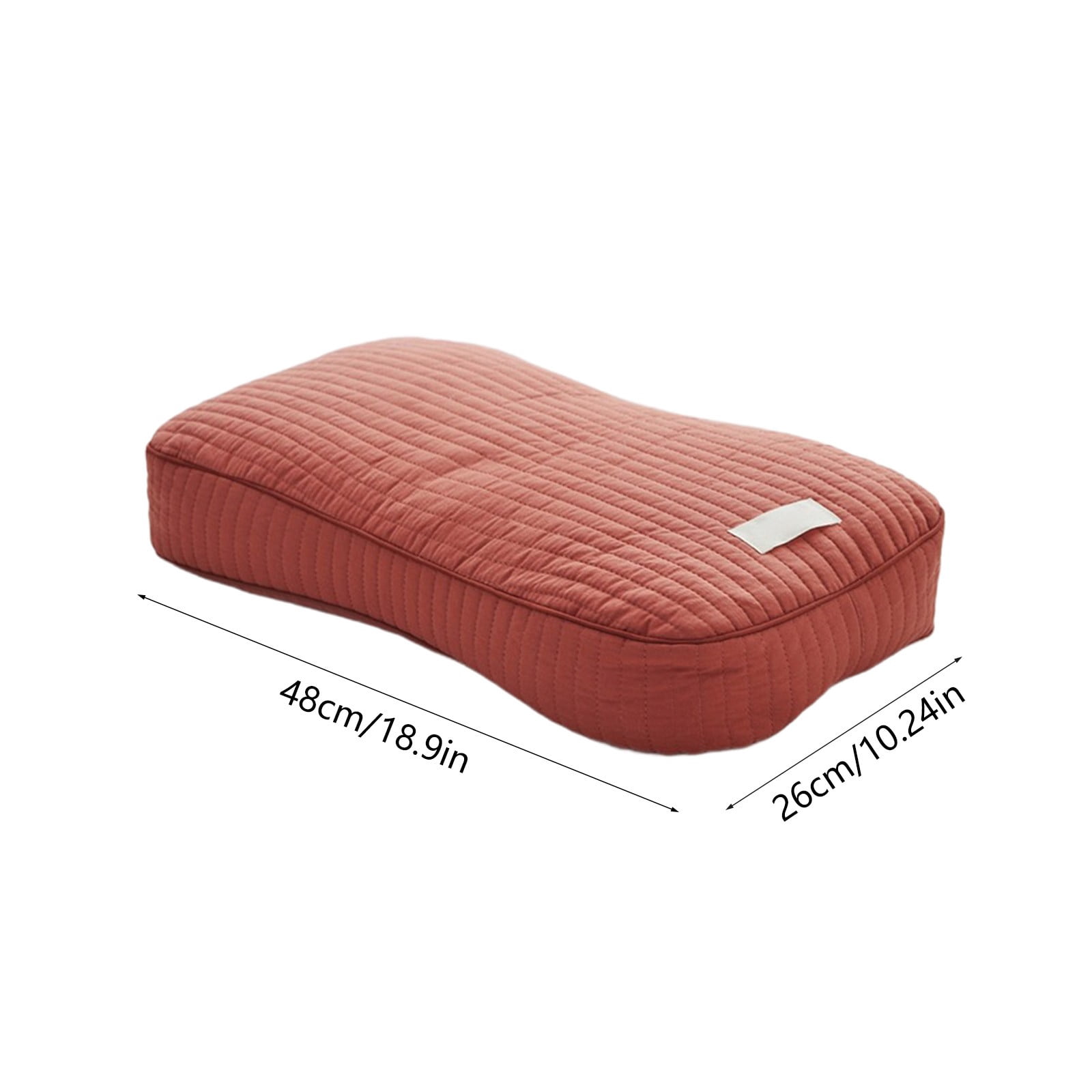 Alaparte Buckwheat Neck Pillow, Cottons Fabric Buckwheat Hulls Pillows For Sleeping, Cervical Neck Support, Cooling Lumbar Support Cushion For Pain Relief Orange 19*10In