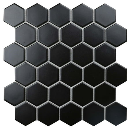 Value Series 2'' x 2'' Hexagon Porcelain Mosaic Tile in Matte (Best Thinset For Porcelain Tile)