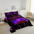 thumbnail image 4 of Gaming Bedding Sets Queen,Gamer Comforter Sets Teens,Video Game Console Gaming Comforter Set Bedroom Decor,Gamepad Black Purple Pink Tie Dye Bed Set 3Pcs, 4 of 6
