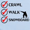 thumbnail image 2 of CafePress - Crawl Walk Snowboard Body Suit - Baby Light Bodysuit, Size Newborn - 24 Months, 2 of 4