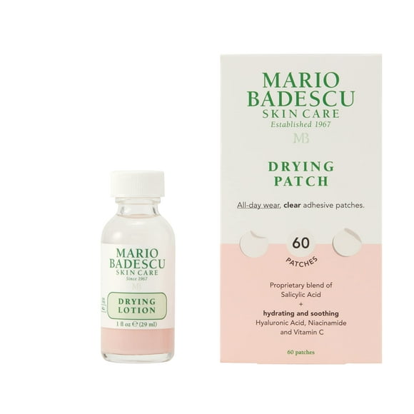 Loción secante Mario Badescu de Drying Duo, 30 ml y 60 parches