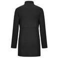 thumbnail image 6 of Otvok Womens Coats Plus Size Lapel Long Sleeve Solid Outwear Jackets Tops Coat, 6 of 6