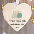 thumbnail image 5 of PLPPYFS Acrylic Heart-Shaped Sea Glass Friendship Decor, Friendship Heart-Shaped Keepsake, Friendship Heart-Shaped Ornament for Christmas Tree Hanging Ornaments, Sea Glass Art for Best Friends, 5 of 8