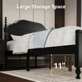 thumbnail image 6 of Sailvan Solid Bed Frame, Queen Bed Frame, Wooden Platform Bed Frame with Headboard & 12" Under Storage, Queen Bed with Wood Slats/No Box Spring Needed/Noise Free/1200lbs Capacity, Black, 6 of 9