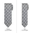 thumbnail image 3 of Jacob Alexander Men's Woven Plaid Pattern Regular Neck Tie - Black, 3 of 7