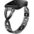 thumbnail image 5 of Black Pulsera Bling Compatible con Fitbit Versa/versa 2 Bandas para Mujer Pulseras de Acero Inoxidable Reemplazo para Versa Lite Edition/versa Se Accesorios, 5 of 5