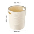 thumbnail image 3 of LSLJS Striped Waste Bin Home Office Kitchen Waste Bin Pressure Ring Wastepaper Basket Waste Bin Suitable for Home Kitchen Bathroom Garage Home Accessories, 3 of 7