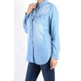 thumbnail image 2 of American Bazi Women's Short Denim Shirt Dress RSD337 - BLU - MED, 2 of 4