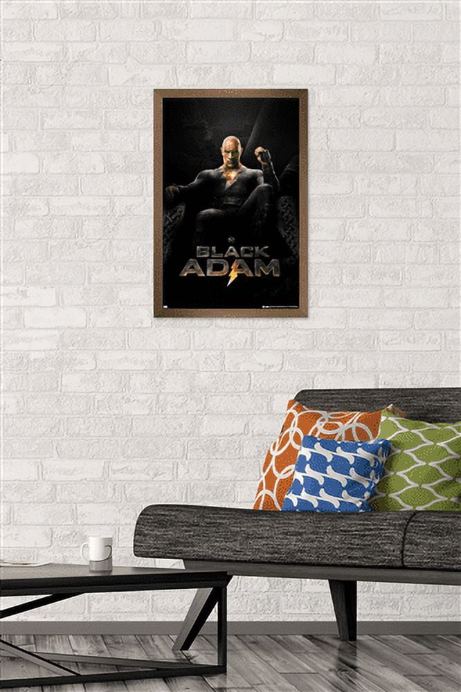 DC Comics Movie Black Adam - Throne One Sheet Wall Poster, 14.725" x 22.375" Framed