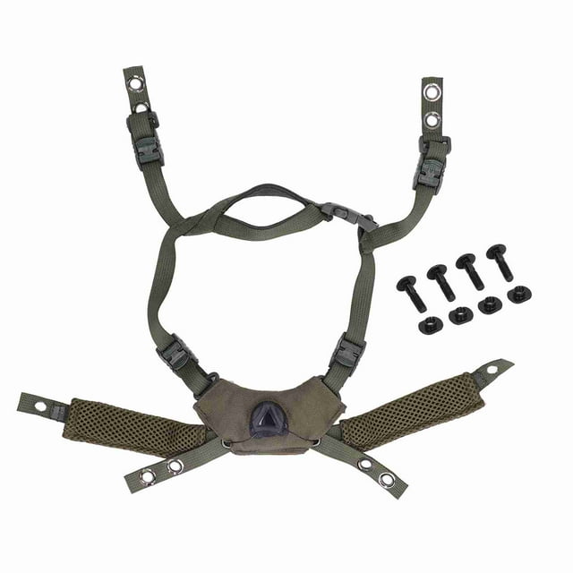 Sistema de suspensión con dial ajustable y correa para la barbilla, accesorios para casco Fast MICH Wendy, color verde OD