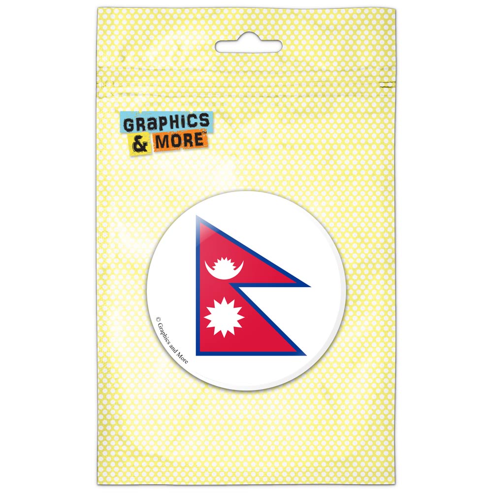 Nepal National Country Flag Refrigerator Button