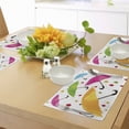 thumbnail image 4 of Ambesonne Colorful Place Mats Set of 4, Colorful Umbrellas Leaf, Standard Size, Multicolor, 4 of 6