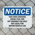 thumbnail image 5 of (2 Pack) This Tank Contains Diesel Fuel For Off-Highway OSHA Notice Sign 24 Inch X 18 Inch Plastic Sign, Weather Resistant, UV Protected for Workplace, Business, and Construction Site,, 5 of 8