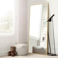 thumbnail image 3 of NeuType Full Length Floor Mirror Rectangular Gold 59"x19", 3 of 6