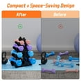thumbnail image 6 of HEROOY Dumbbell Rack Stand with Anti-Slip Pads for Home Gym, Compact A-Frame Design Weight Rack with Handle, Coral-Inspired & Space-Saving Dumbbell Holder 13"X9", 6 of 9