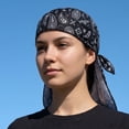 thumbnail image 3 of Clossjun Cooling Skull Cap Helmet Liner, Breathable Sweat Wicking Head Wrap Bandana Hat for Men Women, Paisley Cycling Running Cap, 3 of 7