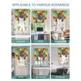 thumbnail image 5 of Colorful Geometric Tie Up Curtains for Windows 45 Inch Length Balloon Curtains Kitchen Adjustable Balloon Window Shade Cartoon Funny Abstract Texture Tie Up Valance Bathroom Curtain Window 52"x45", 5 of 6