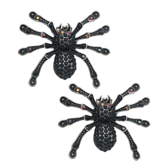 CIMAXIC Elegant Spider Shoe Accessories Crystal and Alloy for Decoration 2Pcs