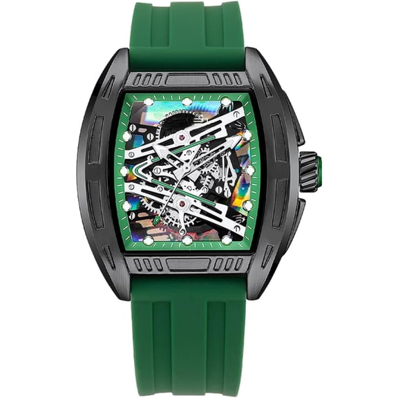 Mens Watch Fashion Skeleton Big  Analog Watches for Men Luxury Business Casual  Mens Watches with Luminous