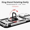 thumbnail image 3 of Estuche GANGXUN para iPhone X/Xs, soporte giratorio 360°, estilo mecánico y magnético, 3 of 5