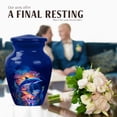 thumbnail image 4 of JAGASY Dolphin Memorial Urn for Ashes Adult Male, Blue Small Urns for Ashes Keepsake, Colorful Illustration Decorative Urns for Daughter, Coral Reef Burial Cremation Urn for Son, (3 Inch), 4 of 7