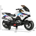 thumbnail image 2 of Gymax 12V Electric Kids Ride On Motorcycle w/ Training Wheels White, 2 of 9