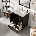 thumbnail image 5 of Eviva Happy 24" x 18" Transitional Espresso Bathroom Vanity with White Carrara Quartz Countertop, 5 of 7