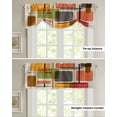 thumbnail image 4 of Tie Up Valance Curtain for Kitchen,Colorful Color Block Stripe Rod Pocket Short Curtains Adjustable Tie-Up Shade Valances,Abstract Geometric Window Treatment for Bathroom Living Room Bedroom, 4 of 8