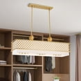 thumbnail image 4 of Livex Lighting Arabesque 9 Light Linear Chandelier in Soft Gold, 4 of 12