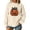 Light Yellow, variant on CUIYUAN Sweatshirt for Women Fall Crewneck Sweat Shirts Cute Pumpkin Sweaters Tops Breathable Winter Clothes Womens Sweatshirt