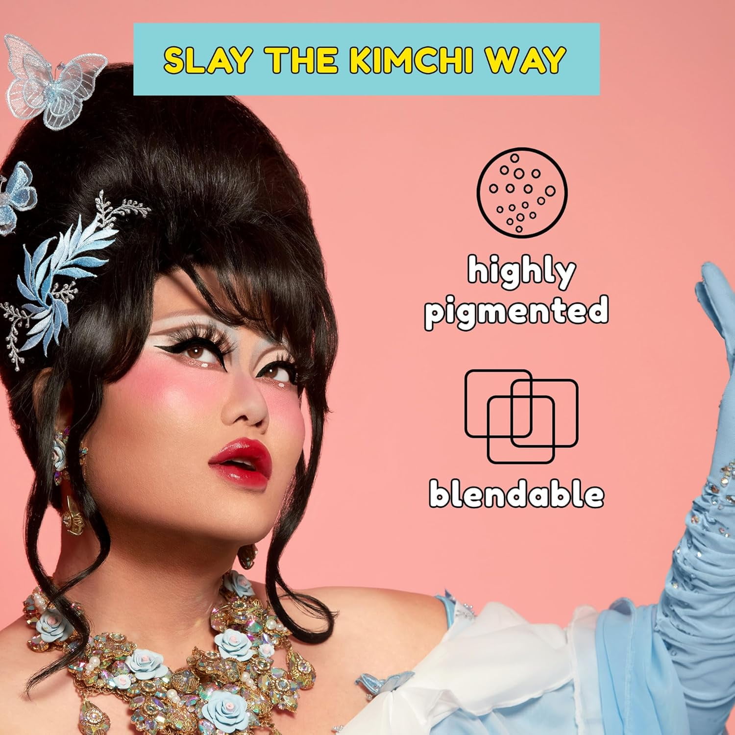KimChi Chic Beauty Twenty Five Eyeshadow Palette - 25 Shimmer & Matte Shades for Day to Night Looks, Cruelty Free & Vegan Send Me Nude'Les 0.5 oz