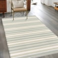 thumbnail image 2 of Area Rugs 2.7'x5', Light Green Lines Carpet for Living Room Bedroom Dining Room, Retro Minimalist Stripes Pattern Throw Kitchen Rugs Non Slip Washable Rectangle Indoor Outdoor Rugs, 2 of 8