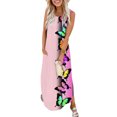 thumbnail image 2 of TSADFHJI Long Skirts for Women Women Summer Casual Sleeveless Vest Round Neck Butterfly Gradient Printed Dress Long Skirt Xxl, 2 of 4