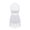 White, variant on DPOIS Girls Sequin Rhinestone Mesh Splice Tassel Lyrical Dress Dancewear