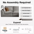 thumbnail image 3 of DILORA 108'' Boneless Cloud couches for Livingroom,Sectional L-Shape Couch With Ottoman,3 Seater Convertible Modular Soft sofa,Gray, 3 of 8