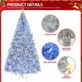 thumbnail image 2 of imerelez 8 FT Pre-lit Artificial Christmas Tree, Hinged Xmas Pine Tree with 1350 Branch Tips, 500 Lights and Remote Control for Holiday Party Office Home, Silver, 2 of 7
