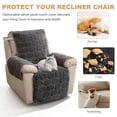 thumbnail image 6 of CJC Plush Recliner Chair Cover, Lazy Boy Chair Cover, Soft Washable Recliner Cover with Anti-Slip Elastic Straps, Pet-Friendly & Machine Washable, Gray, 6 of 12
