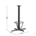 thumbnail image 4 of Flash Furniture Beverly 23.5'' x 29.5'' Restaurant Table X-Base with 3'' Dia. Bar Height Column and Foot Ring, 4 of 5