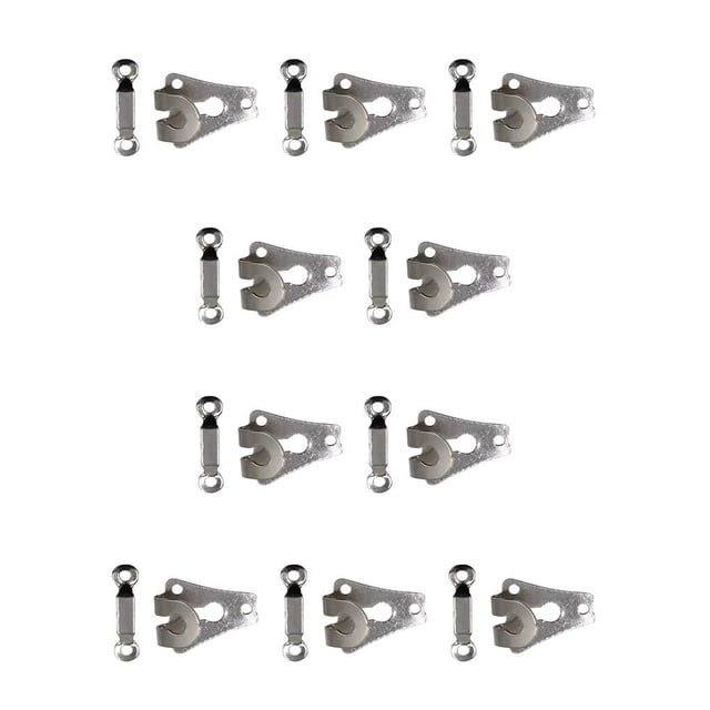 Wosthever 10 piezas de ganchos de metal para pantalones, sujetadores de galvanoplastia antioxidantes extraíbles portátiles reutilizables, vestidos, Blanco plateado 10piezas Wosthever CBP131595