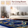 thumbnail image 2 of Flatwoven High Traffic Area Rug, Striking Dragon Silhouette Art, Non Slip, Stain Resistant, Washable Area Rugs for Living Room, Bedroom(Blue, 8X10), 2 of 8