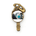 thumbnail image 1 of Choqué Stupide Tête Chien Expression Épingle à Cheveux Broche Vintage Métal, 1 of 3